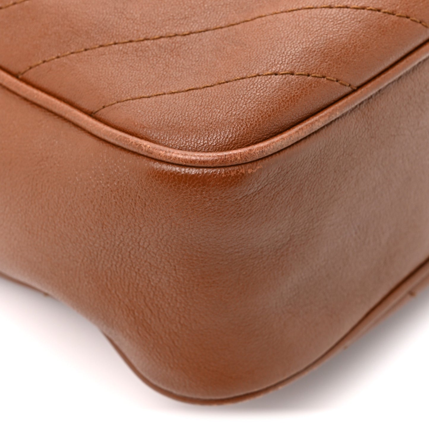 Sakai Be Green Calfskin Diagonal Stitched Small Blondie Shoulder Bag Cuir