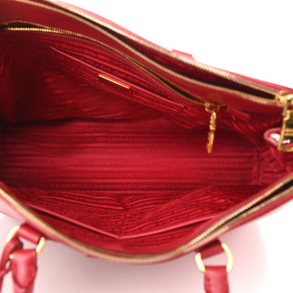 Prada Saffiano Lux Large Galleria Double Zip Tote Fuoco 5 of 10