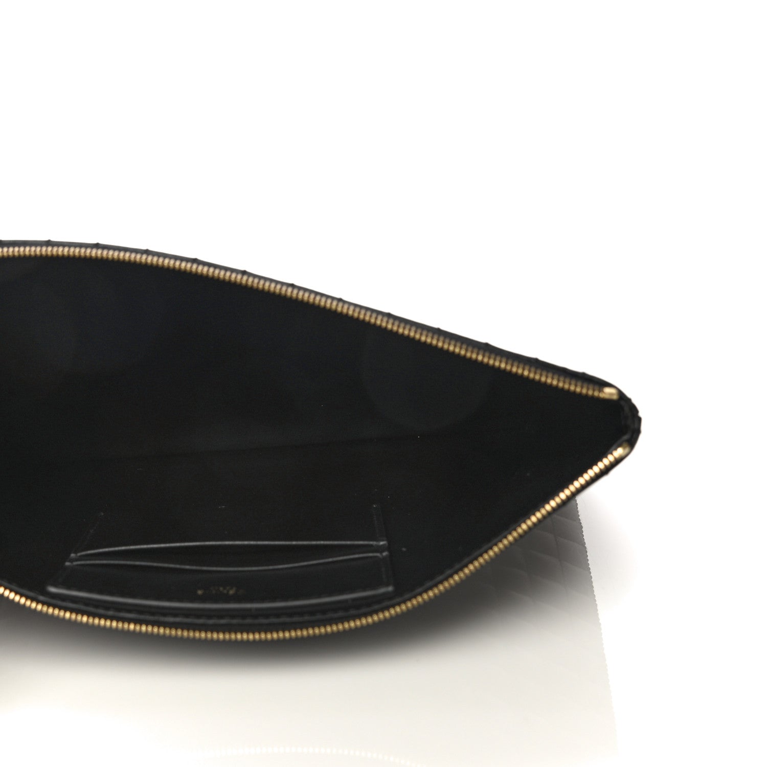 Celine Calfskin Quilted C Charm Pouch Black 5 of 11