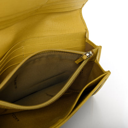 Fendi Zucca Spalmati Vitello Elite Continental Wallet Tobacco Yellow 6 of 9