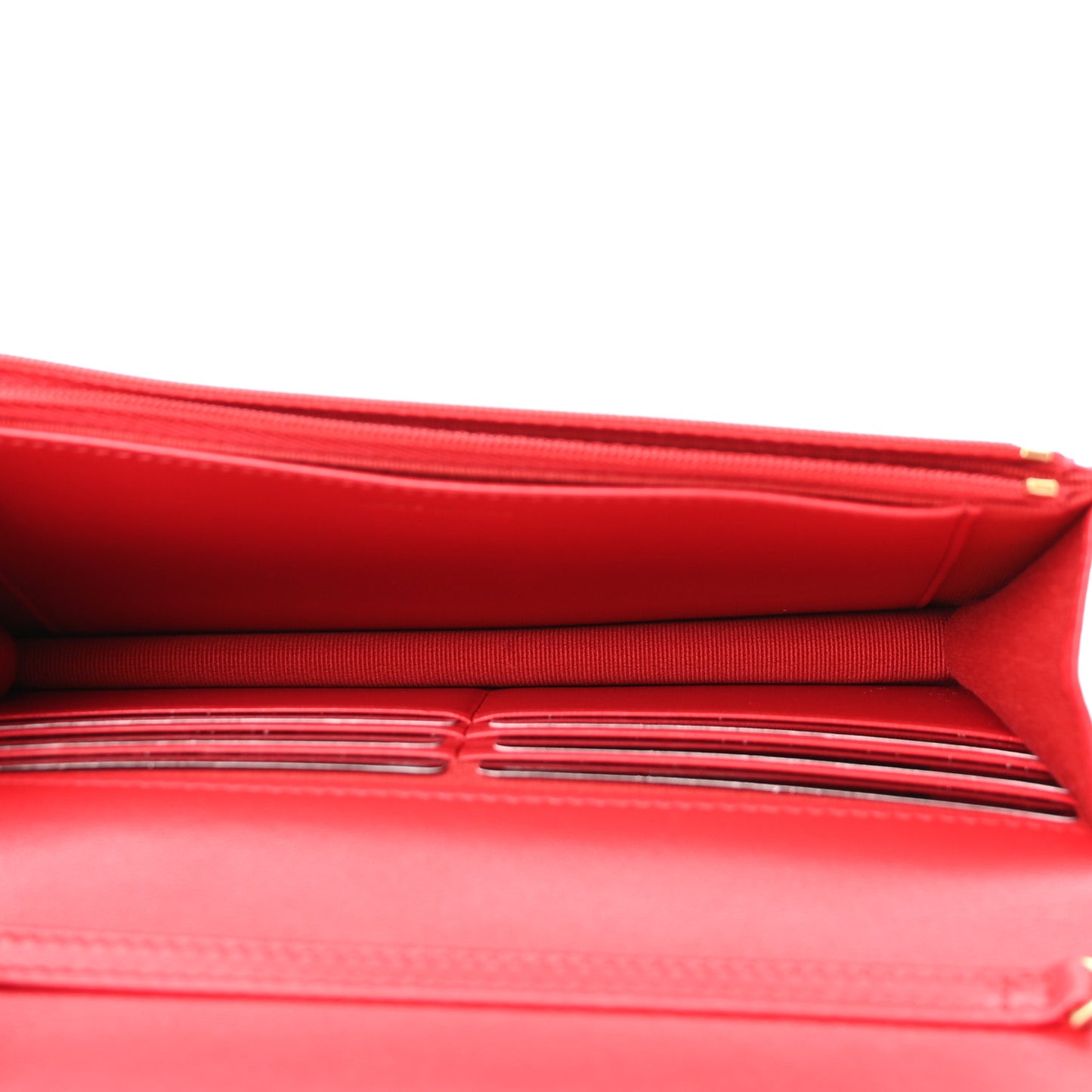 Lambskin Plexiglass Quilted Coco Love Wallet On Chain WOC Red