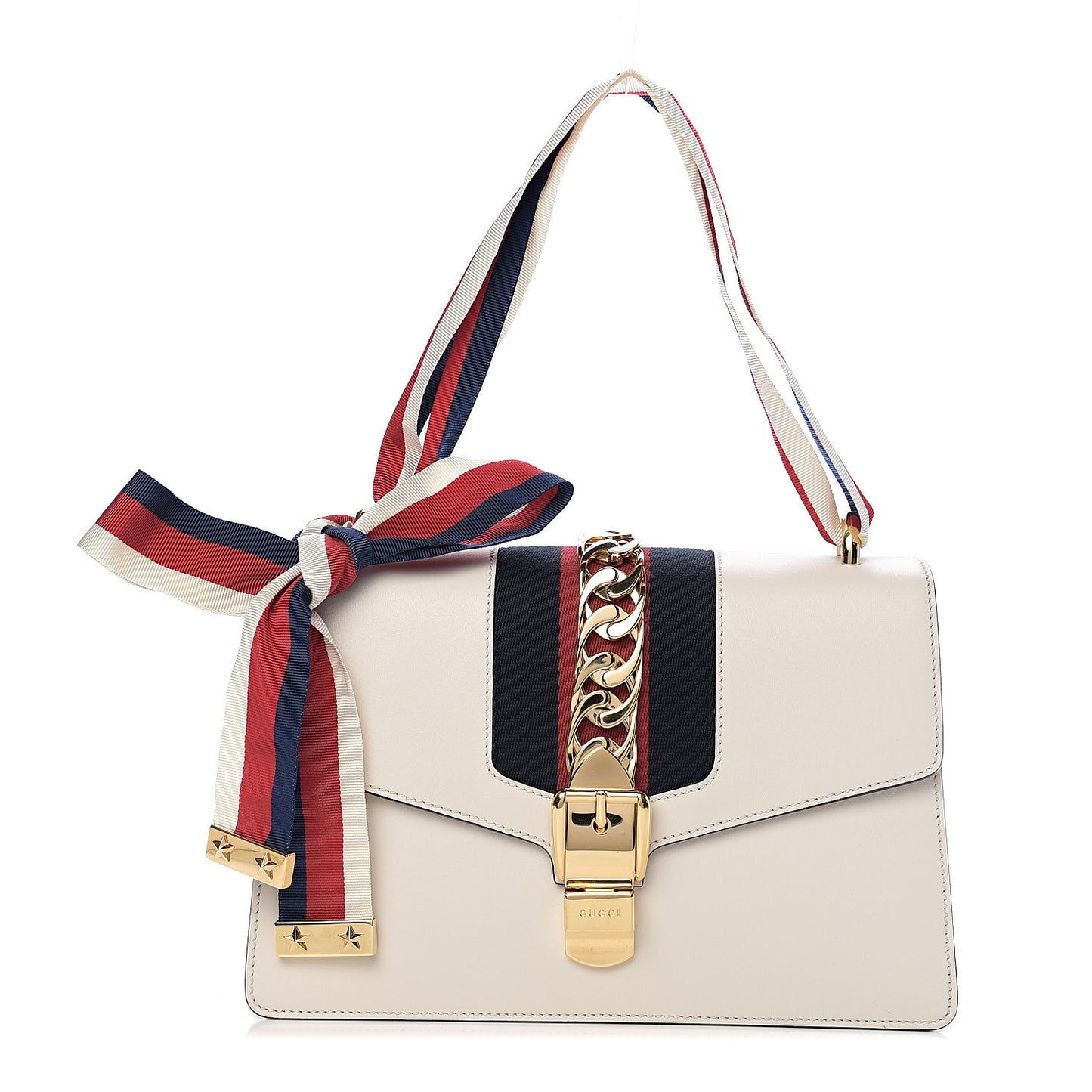 Calfskin Small Sylvie Shoulder Bag Off White