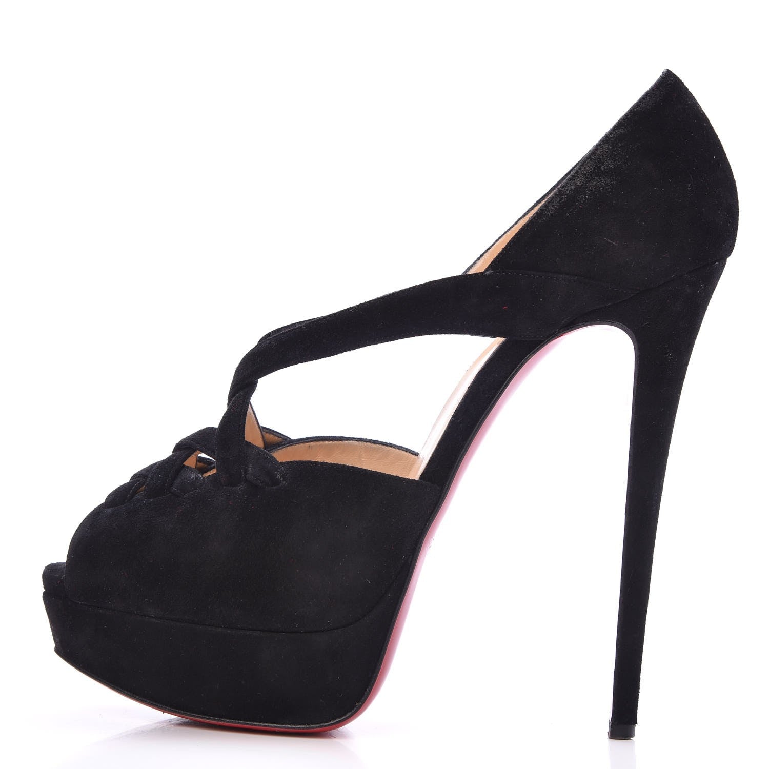 Christian Louboutin Suede Lady Corset 150 Pumps 39 Black 1 of 9