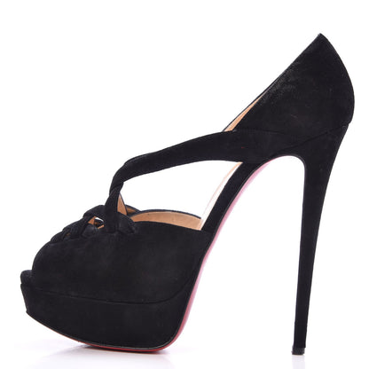 Christian Louboutin Suede Lady Corset 150 Pumps 39 Black 1 of 9