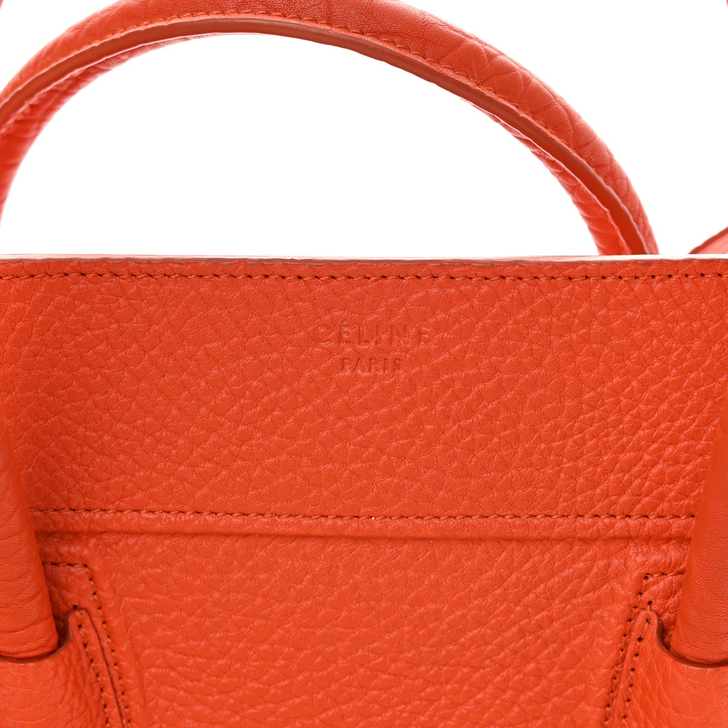 Celine Grained Calfskin Medium Phantom Luggage Burnt Orange 6 of 15