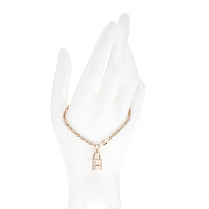 Hermes 18K Rose Gold Diamond Amulettes Cadenas Bracelet ST 2 of 5