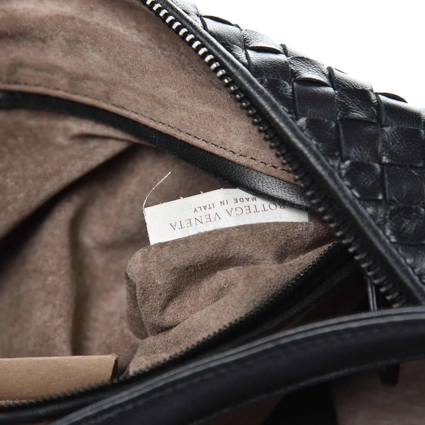 Nappa Intrecciato Shoulder Bag Black