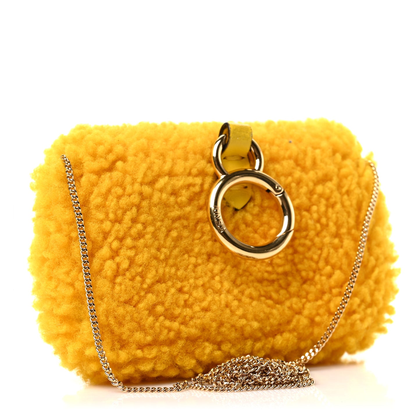 Shearling Vitello Grace Nano Baguette Charm Narciso