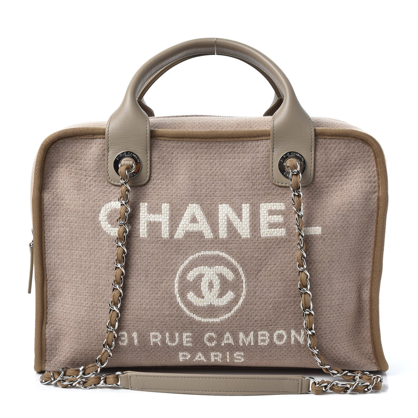 Denim Deauville Bowling Bag Beige