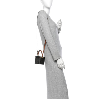 Celine Triomphe Canvas Calfskin Mini Vanity Case Tan 2 of 11