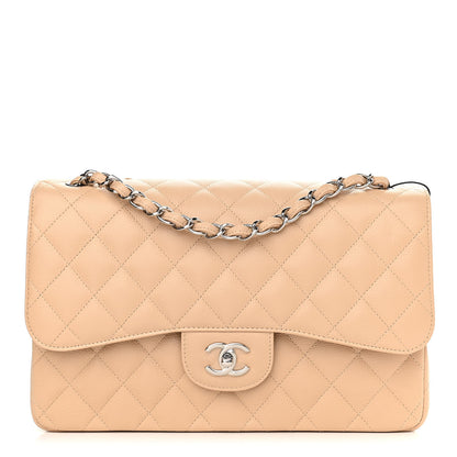 Chanel Caviar Quilted Jumbo Double Flap Beige 1 of 11