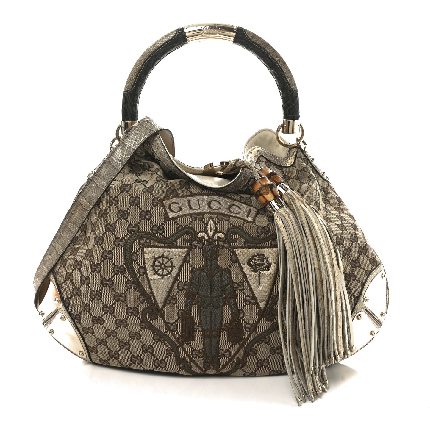 Monogram Large Indy Top Handle Hobo Off White