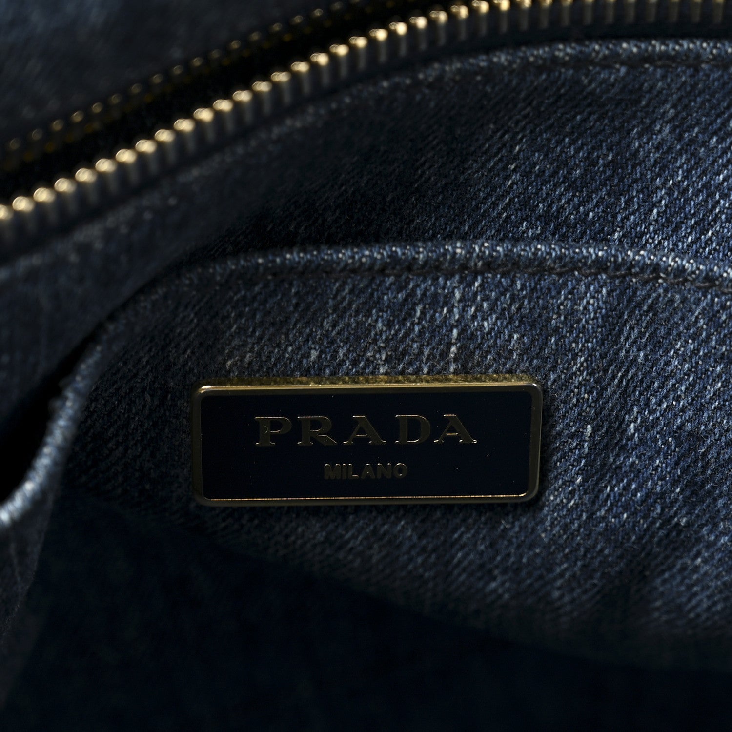Prada Denim Logo Tote Avio 6 of 10