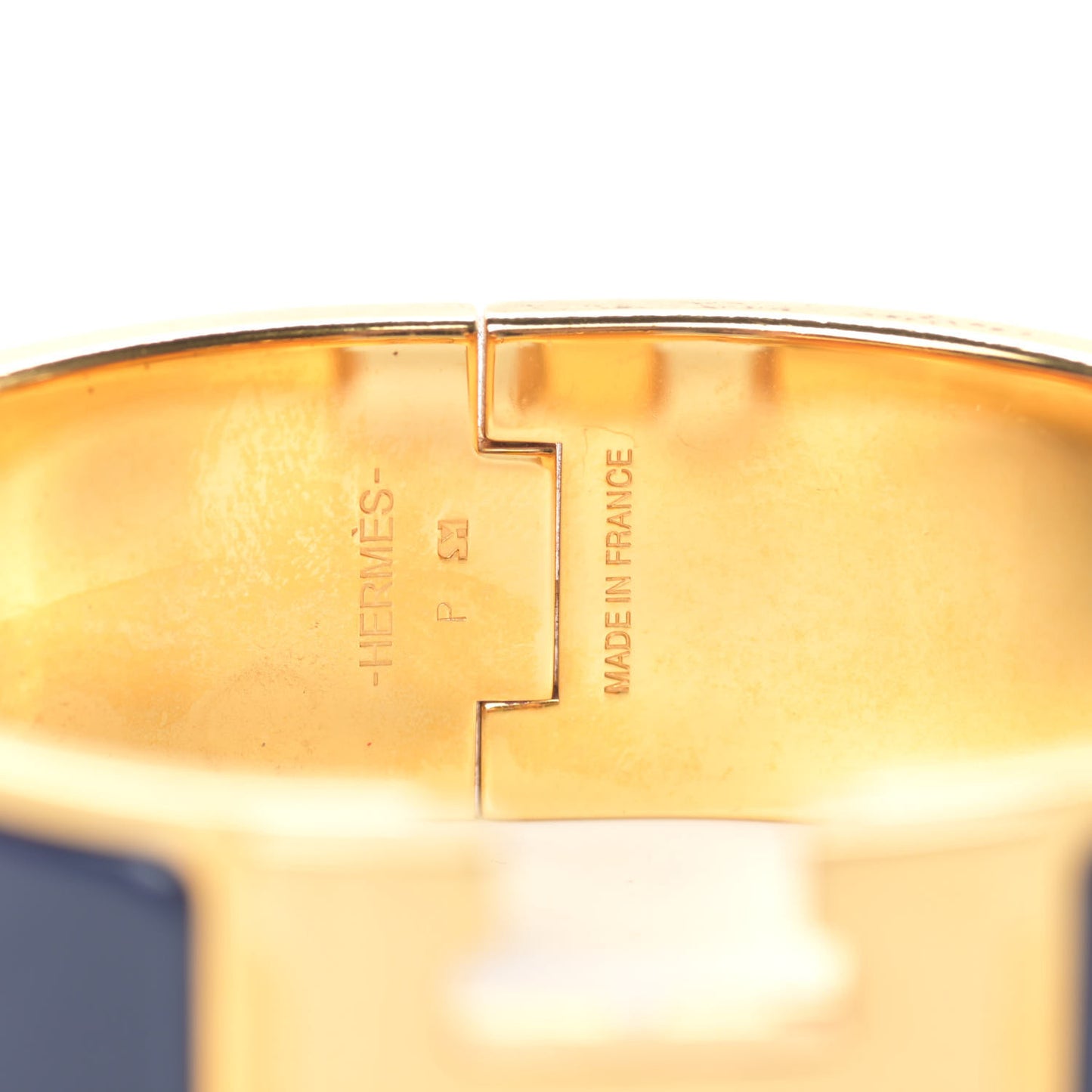 Enamel Wide Clic Clac H Bracelet PM Bleu Indigo