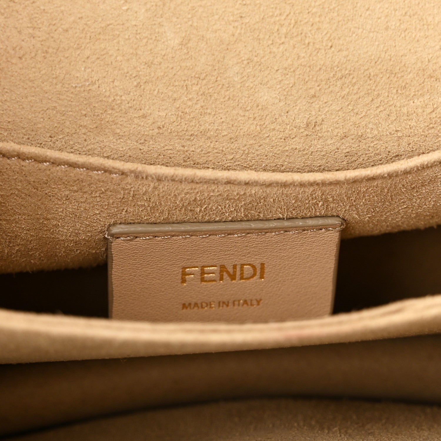 Fendi Vitello Liberty Bi-Color FF 1974 Embossed Small Kan I Shoulder Bag Black Maya 6 of 10