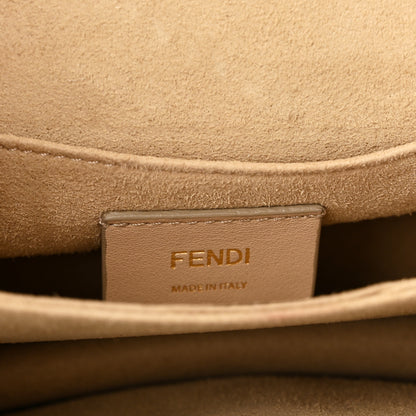 Fendi Vitello Liberty Bi-Color FF 1974 Embossed Small Kan I Shoulder Bag Black Maya 6 of 10