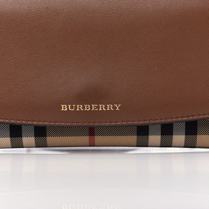 Burberry Derby Calfskin House Check Henley Wallet On Chain Tan 9 of 9