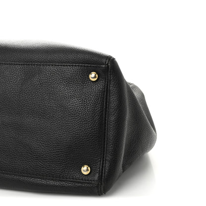 Chanel Calfskin Cerf Executive Shopper Tote Black 10 of 10
