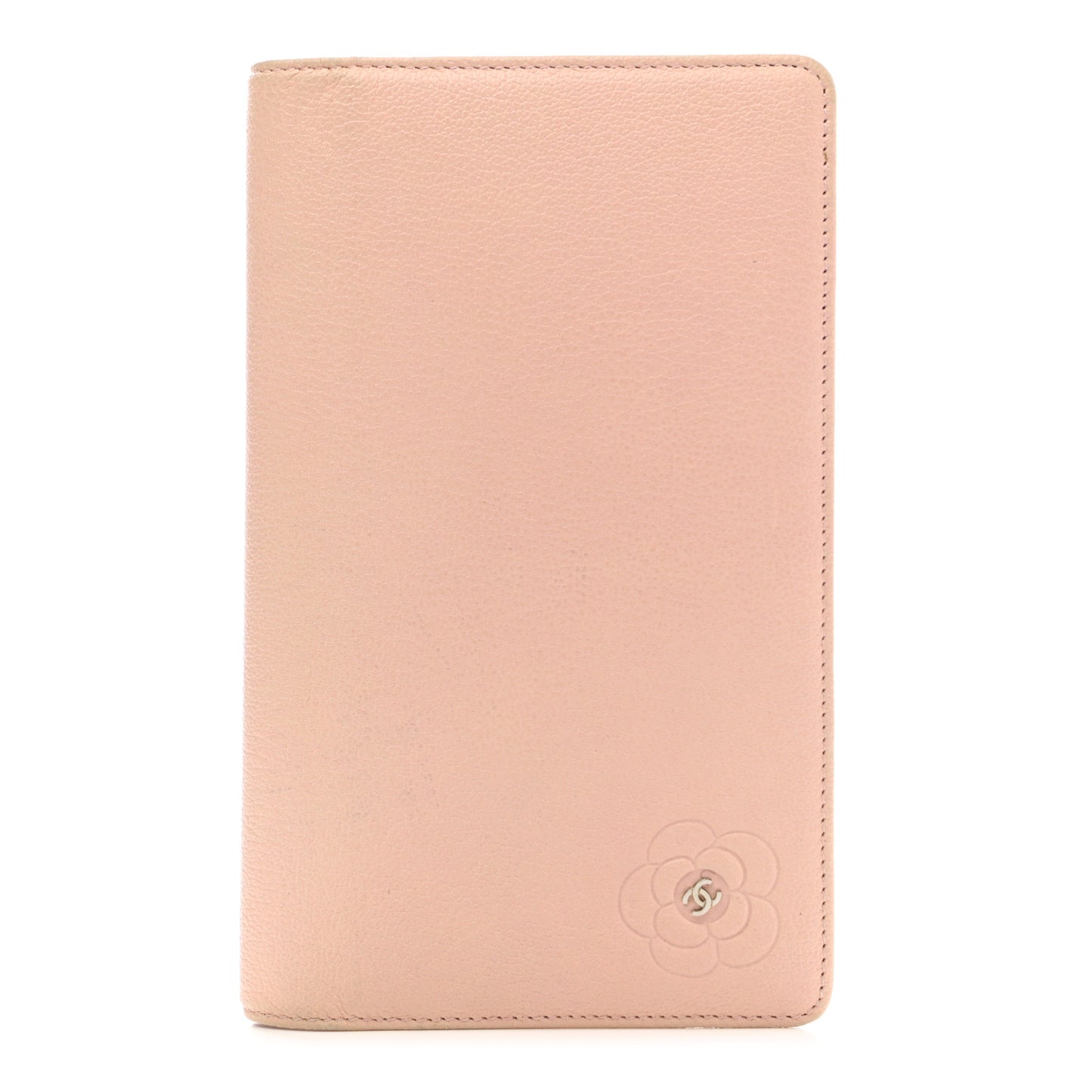 Goatskin Camellia Yen Wallet Pink