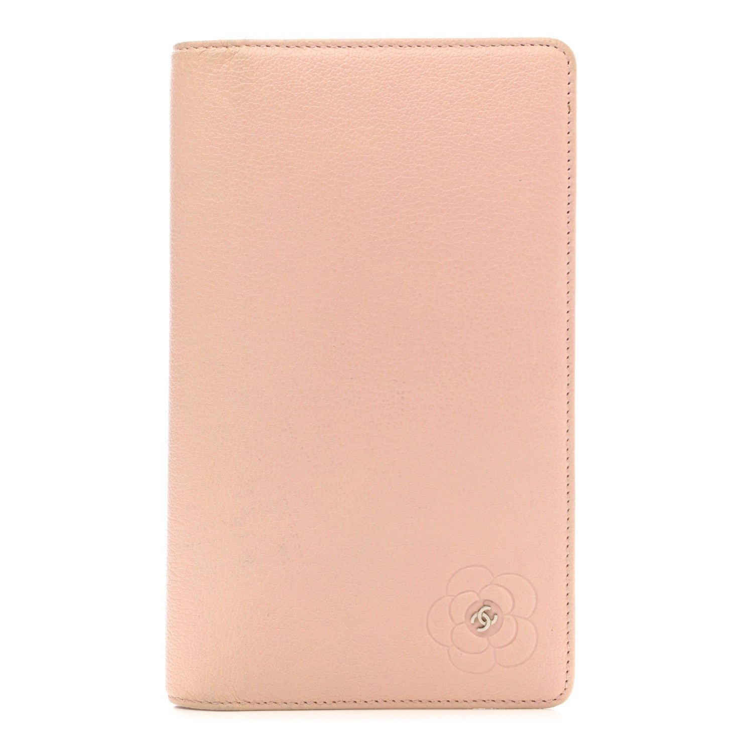 Chanel Goatskin Camellia Yen Wallet Pink 1 of 7