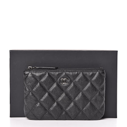 Chanel Iridescent Caviar Quilted Small Cosmetic Case Black 8 of 8