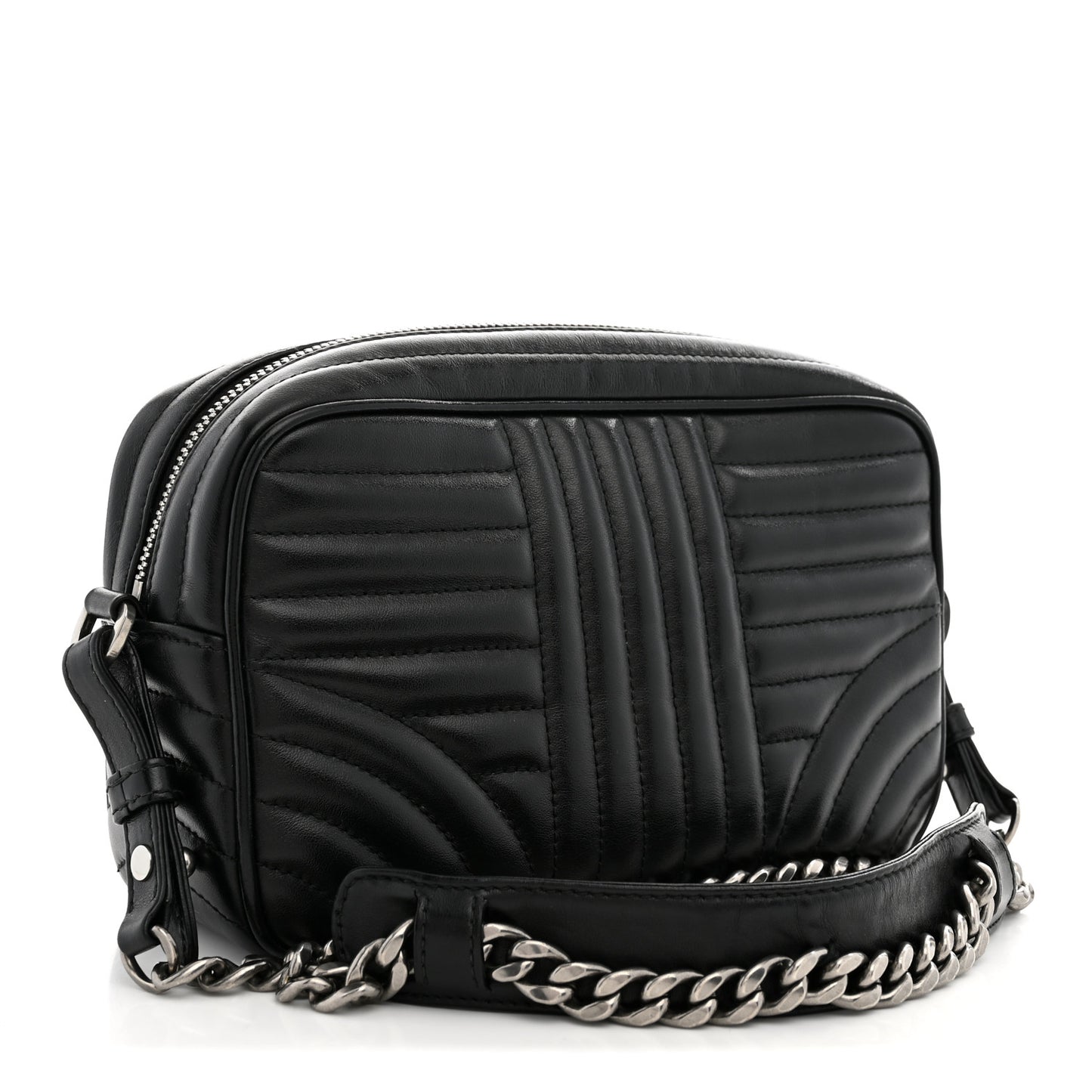 Soft Calfskin Diagramme Camera Bag Black