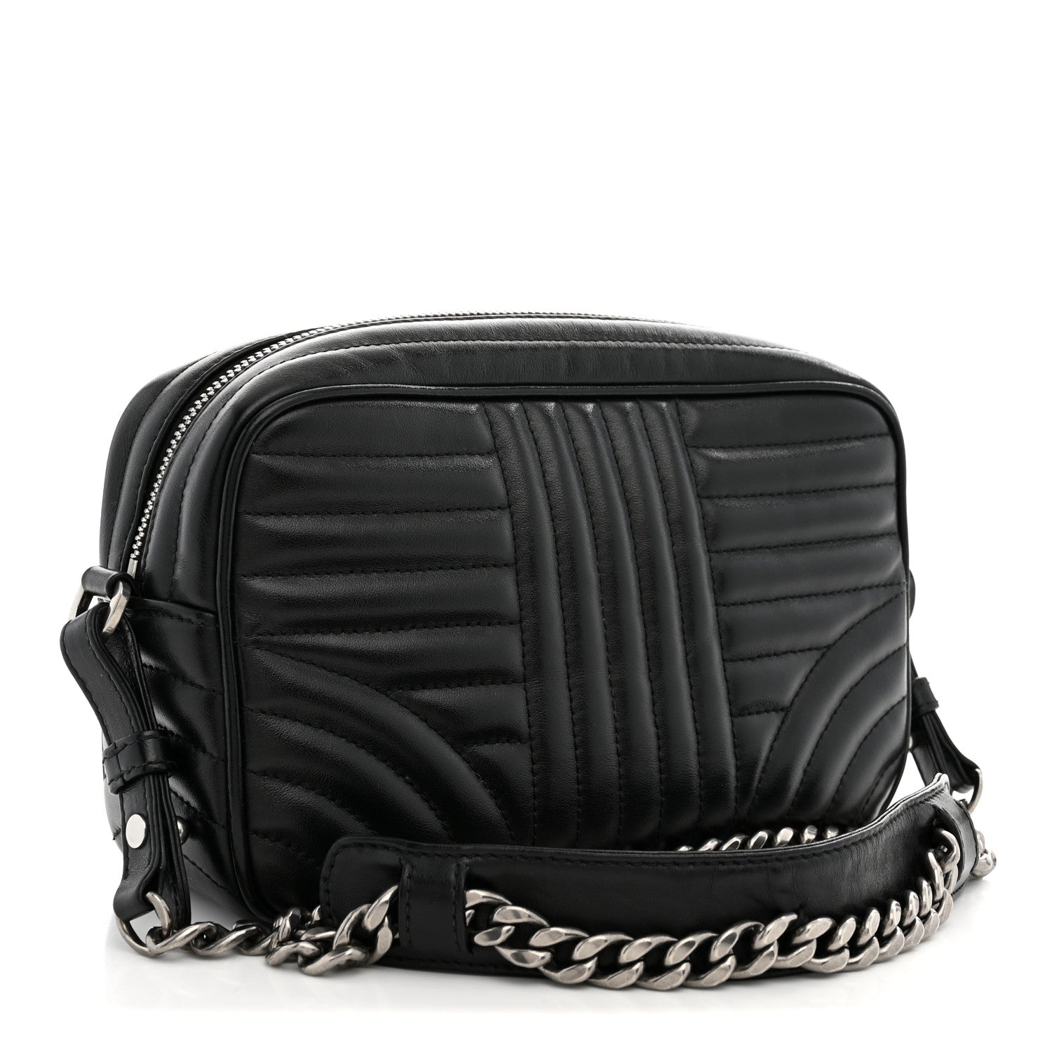 Prada Soft Calfskin Diagramme Camera Bag Black 3 of 12