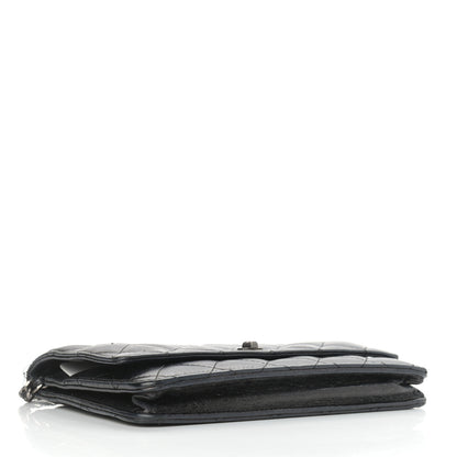 Chanel Aged Calfskin Reissue Wallet On Chain WOC Black 3 of 13