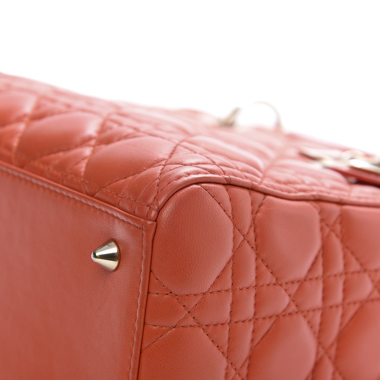 Lambskin Cannage Medium Lady Dior Orange