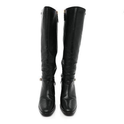 Gucci Calfskin Double G Knee High Boots 39 Black 2 of 15