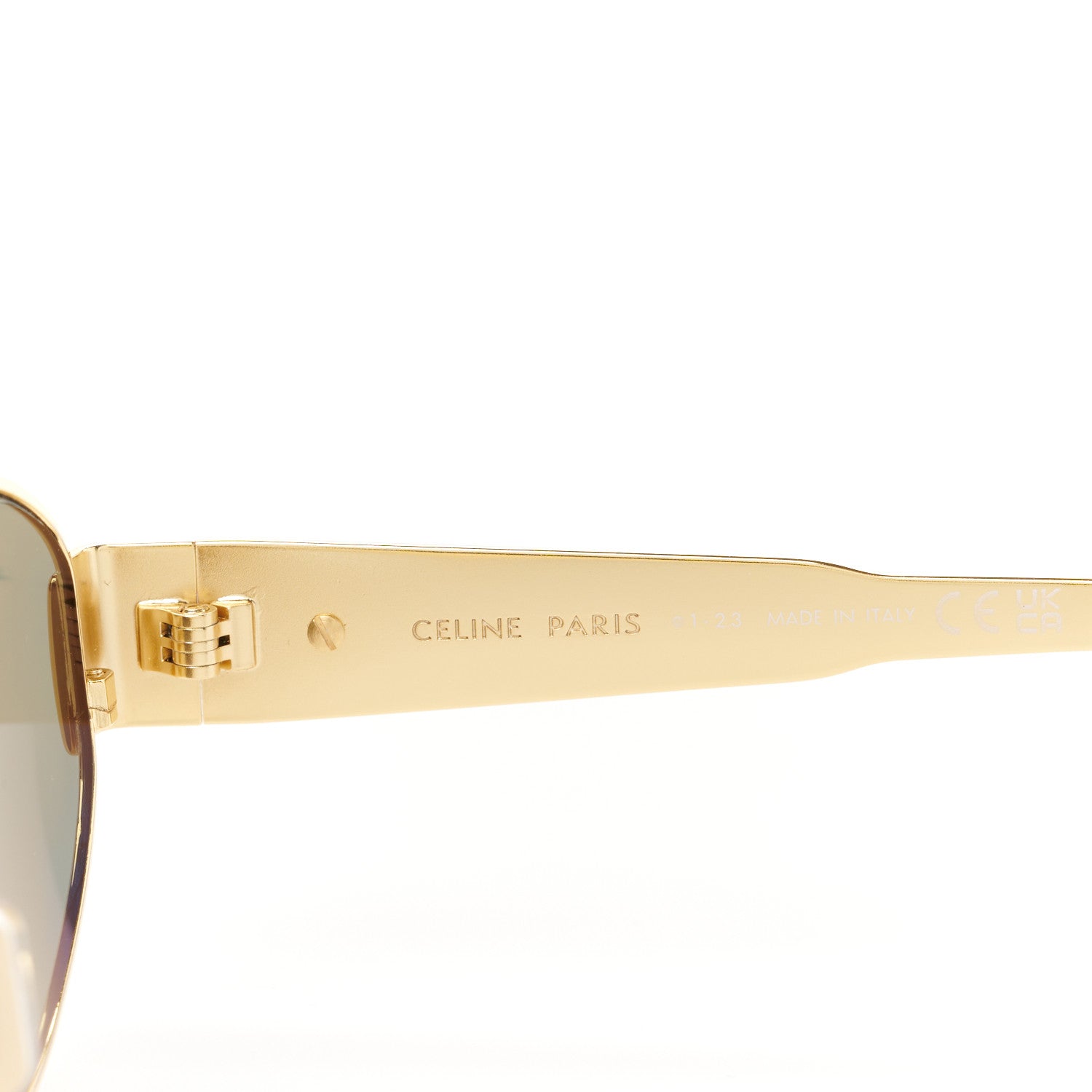 Celine Metal Triomphe 01 Sunglasses CL40235U Gold Green 6 of 8