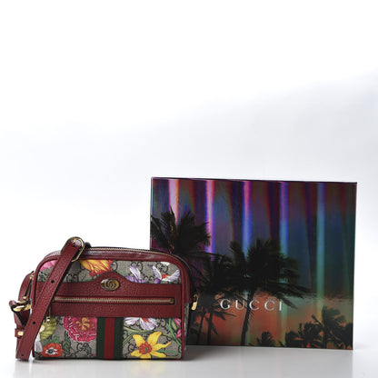 Gucci GG Supreme Monogram Flora Web Mini Ophidia Shoulder Bag Red 10 of 10
