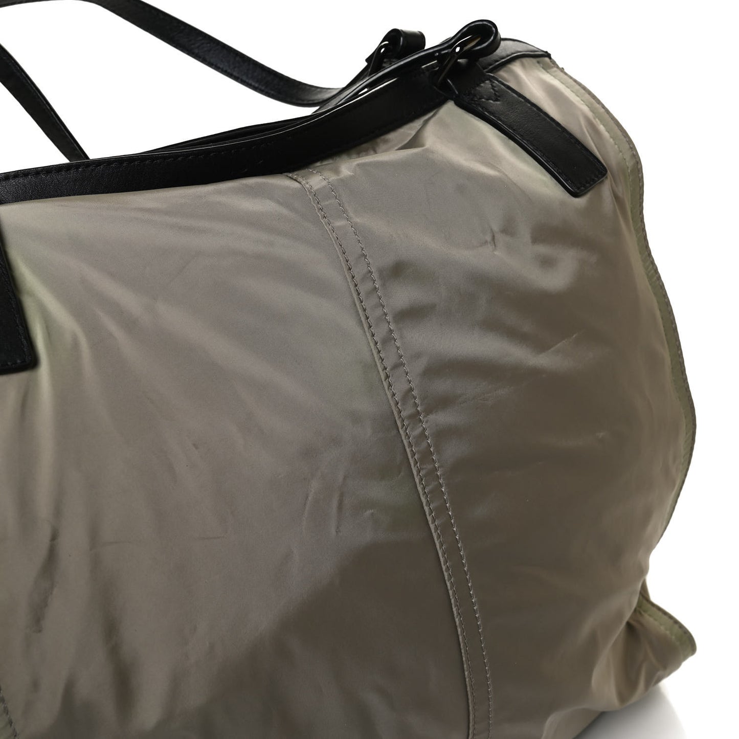 Nylon Buckleigh Packable Tote Bag Beige