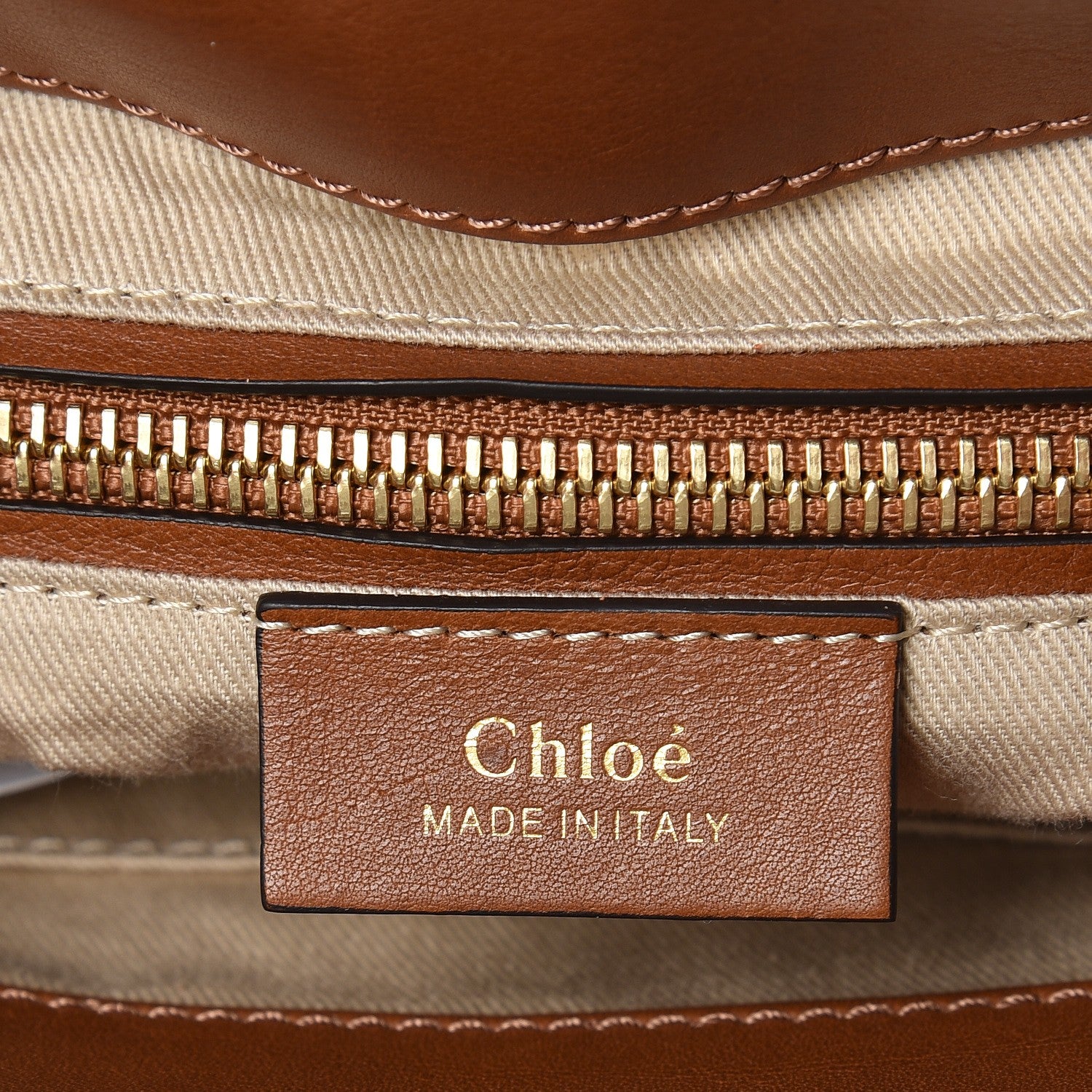 Chloe Suede Calfskin Medium Faye Backpack Tan 7 of 8