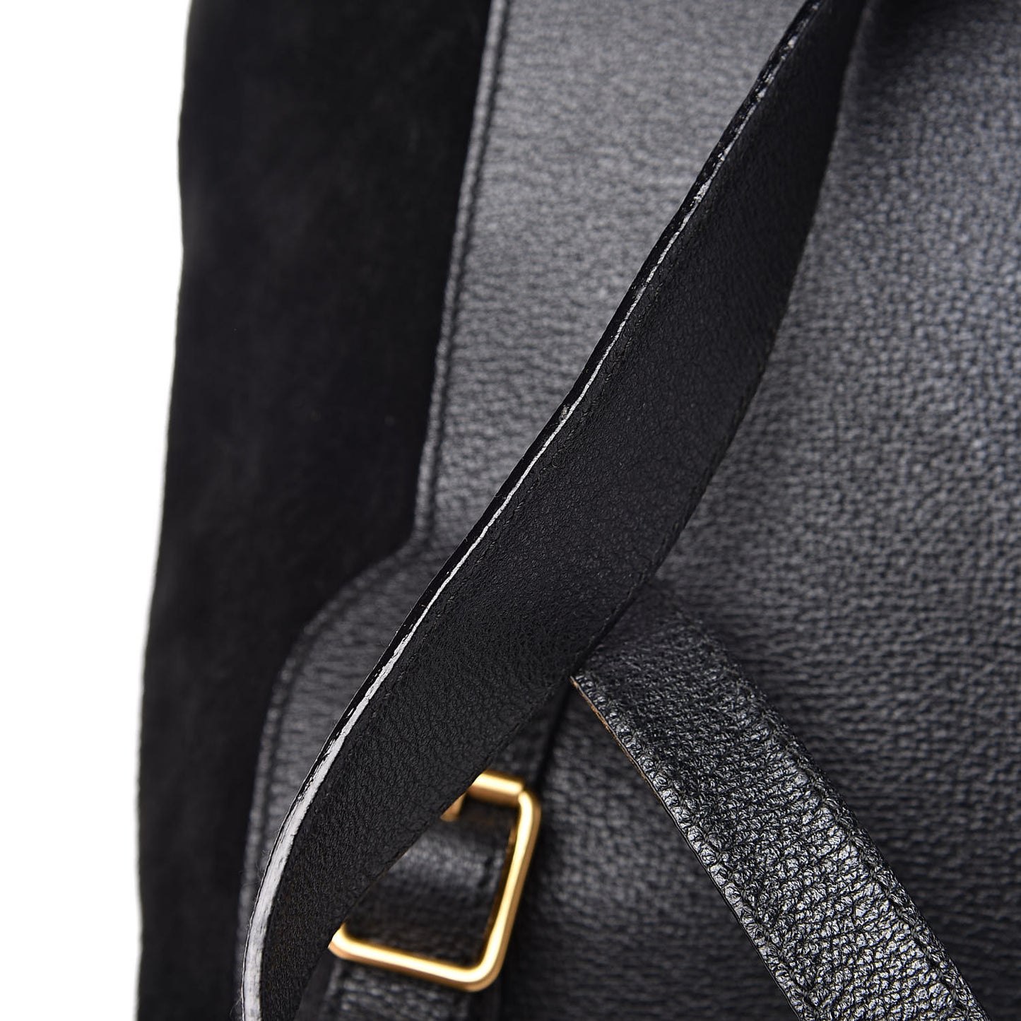 Suede Bamboo Backpack Black