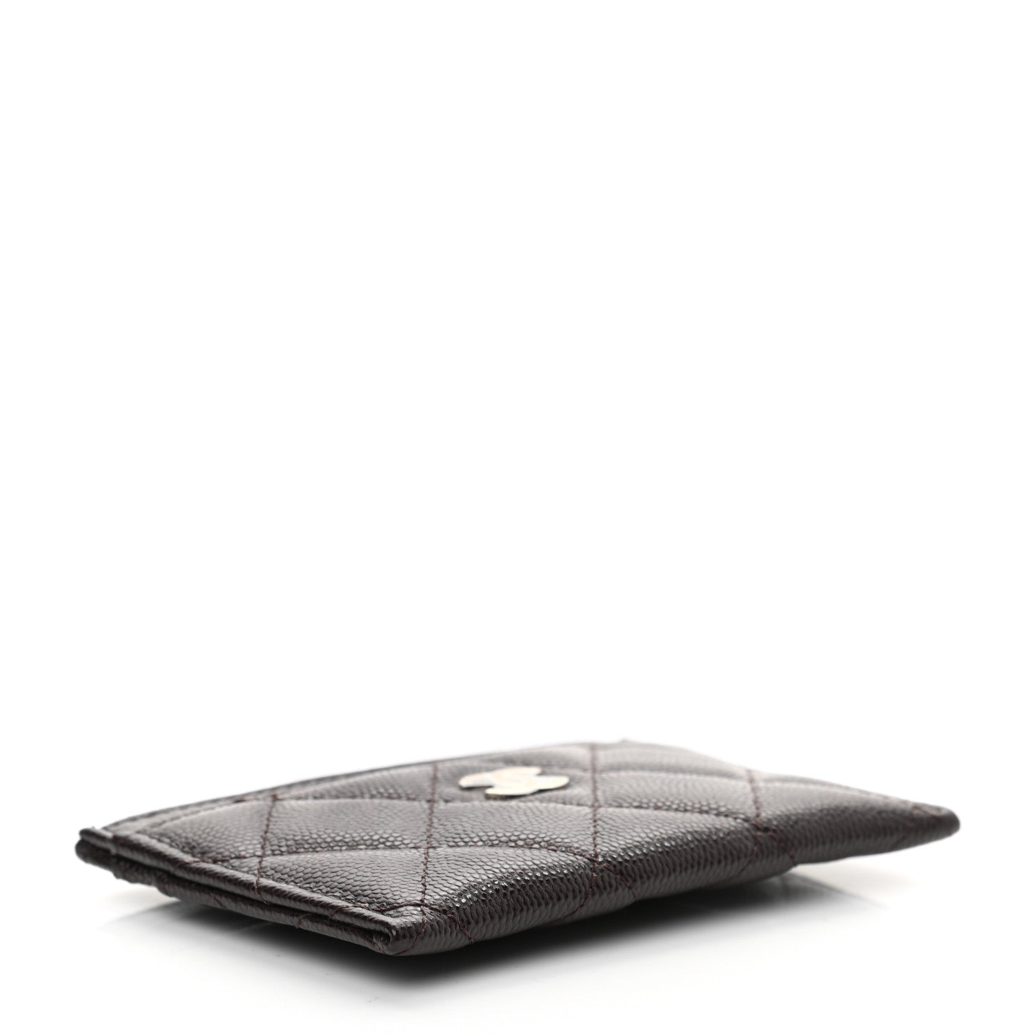 Chanel Caviar Quilted Card Holder Dark Brown 4 of 9