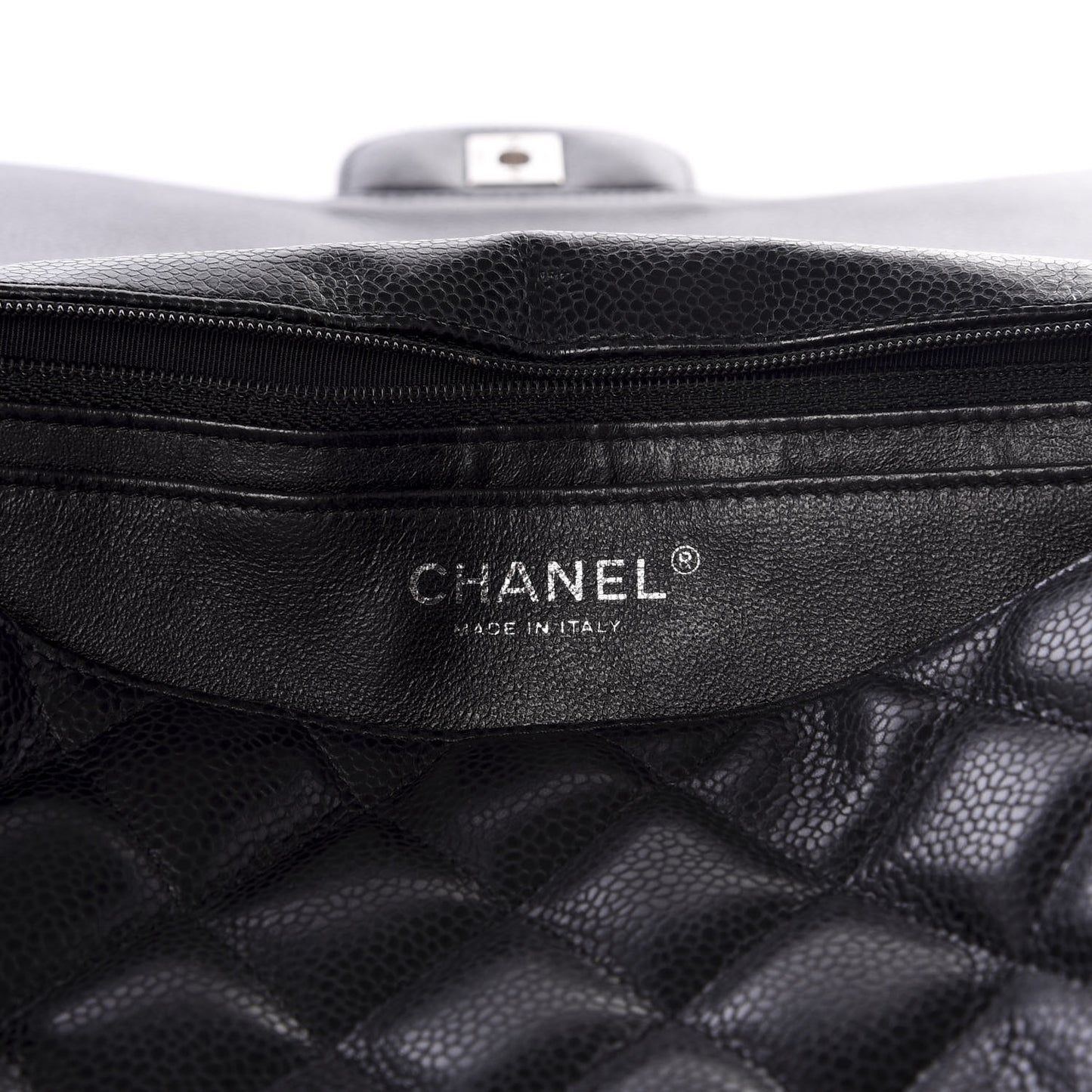 Caviar Quilted Jumbo Single Flap Black