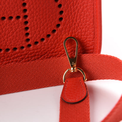 Hermes Taurillon Clemence Evelyne TPM Rouge Tomate 12 of 13