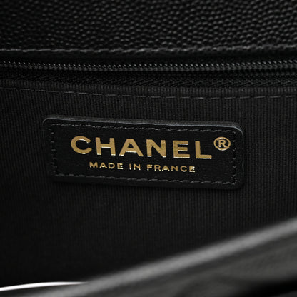 Chanel Caviar Quilted School Memory Small Top Handle Flap Black 6 of 11