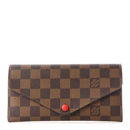 Louis Vuitton Damier Ebene Josephine Wallet Red 1 of 11