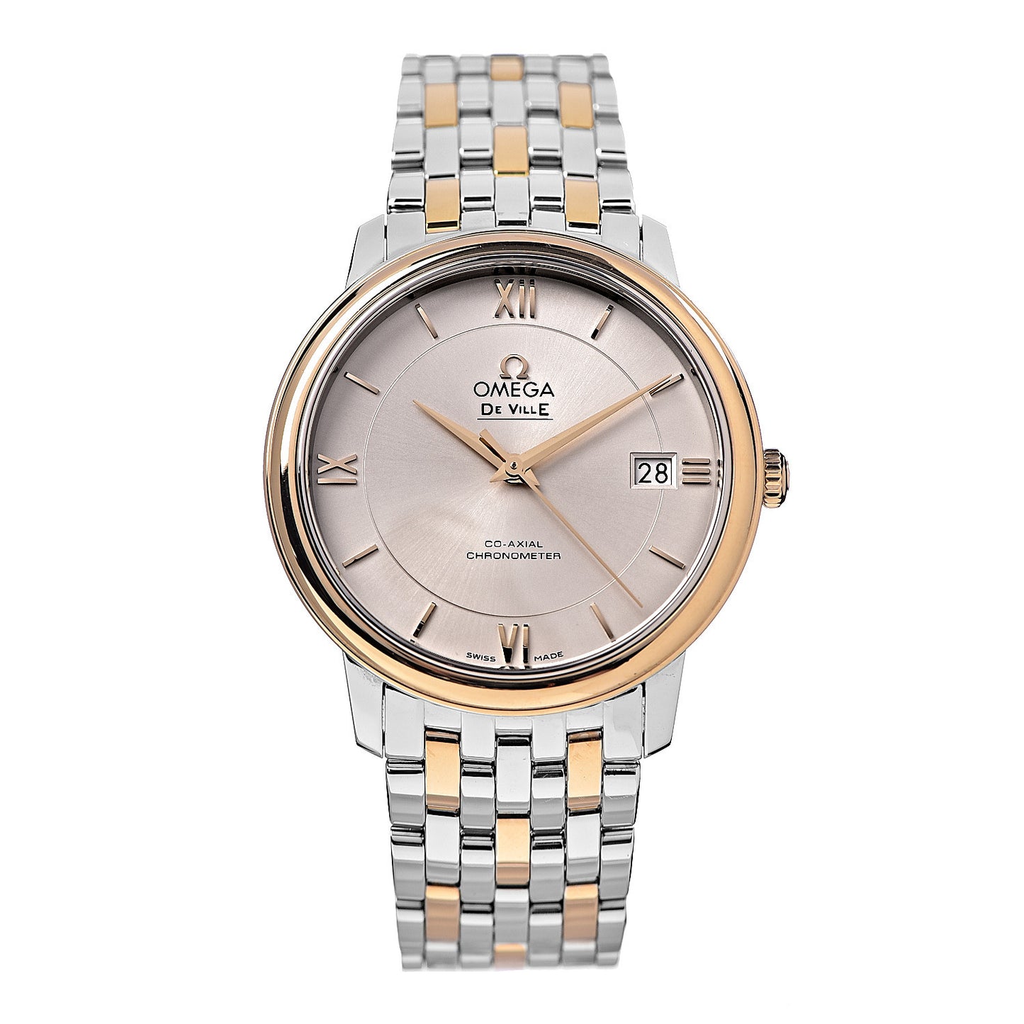 Stainless Steel 18K Yellow Gold 37mm De Ville Co-Axial Automatic Watch 424.20.37.20.02.001