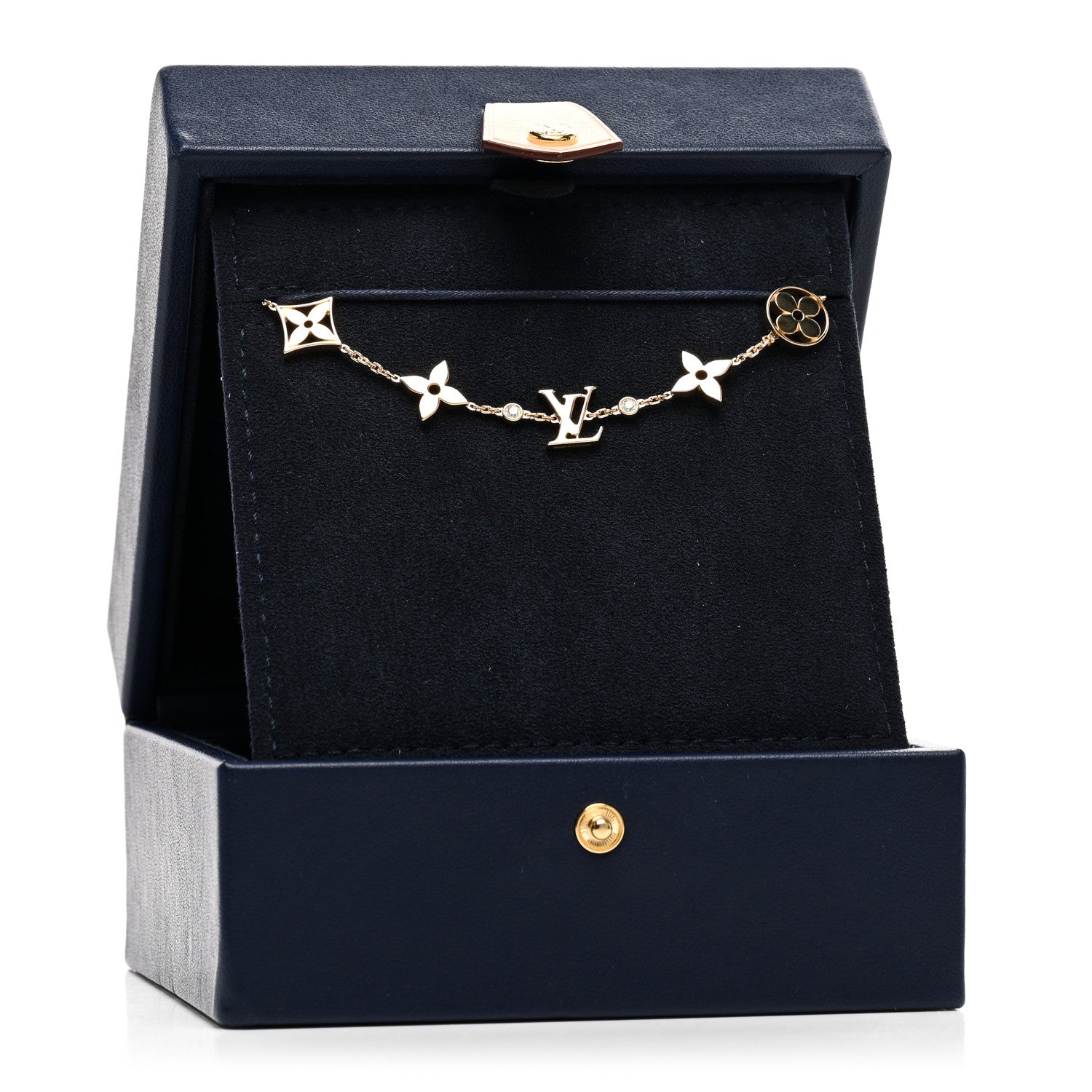 Louis Vuitton 18K Yellow Gold Diamond Idylle Blossom Monogram Bracelet 4 of 4