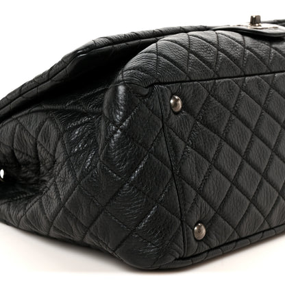 Chanel Calfskin Quilted Small XXL Travel Flap Bag Black 9 of 10