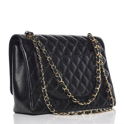 Chanel Caviar Quilted Maxi Double Flap Black 3 of 12
