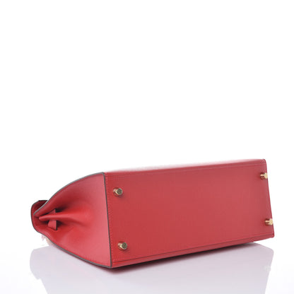 Hermes Epsom Kelly Sellier 28 Rouge Casaque 5 of 33