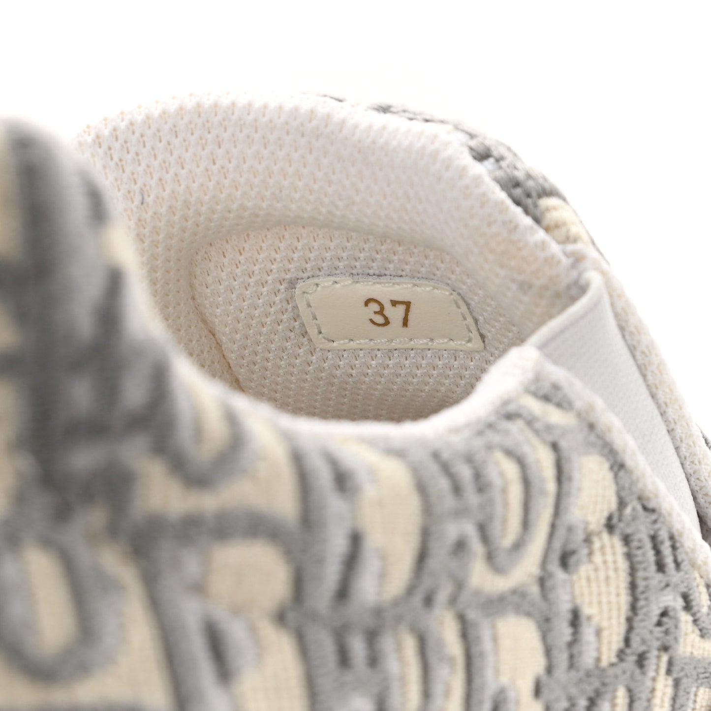 Canvas Oblique Embroidered Womens Solar Slip On Sneakers 37 Grey Stone