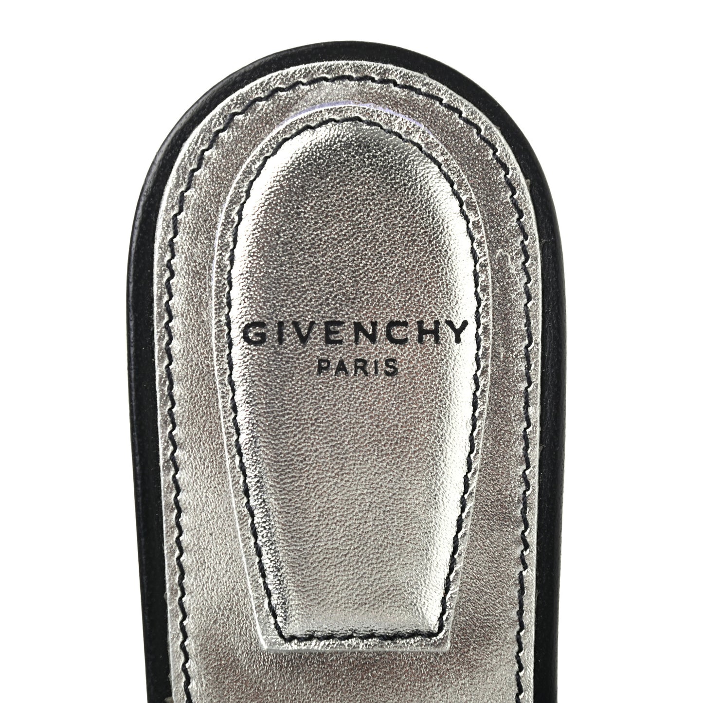 Calfskin Bedford Logo Mule Slides 36 Black