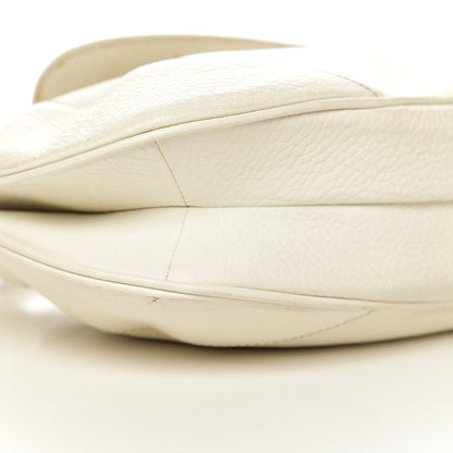 Prada Vitello Daino Metal Bar Top Handle Shoulder Bag White 15 of 18