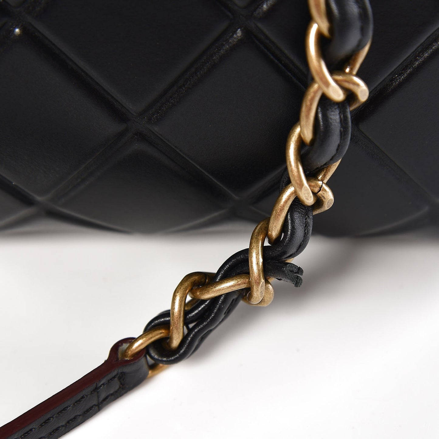 Calfskin Embossed Shopping Tote Black