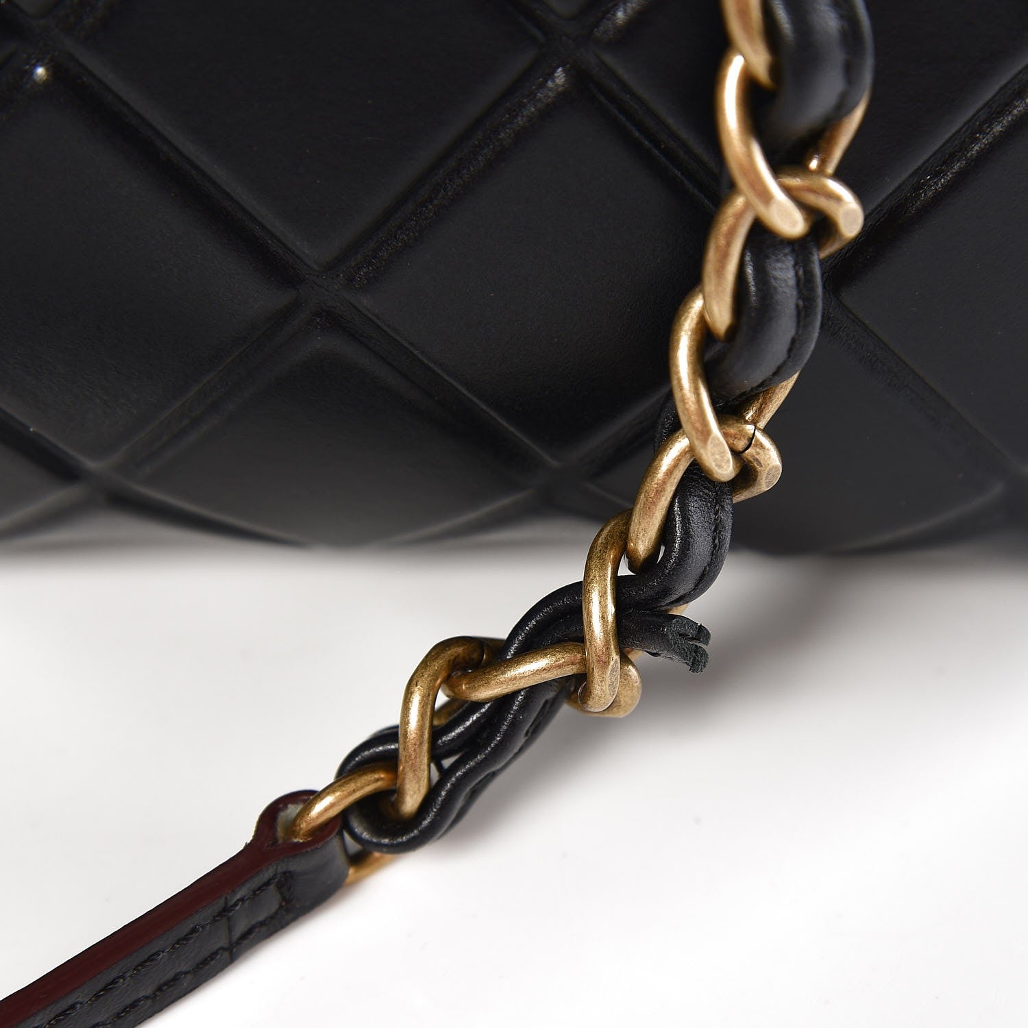 Chanel Calfskin Embossed Shopping Tote Black 7 of 8